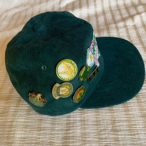 Oakland Athletic A’s Hat World Series 1989 Corduroy Green Supreme - Picture 2 of 16